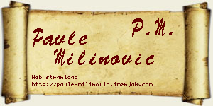 Pavle Milinović vizit kartica